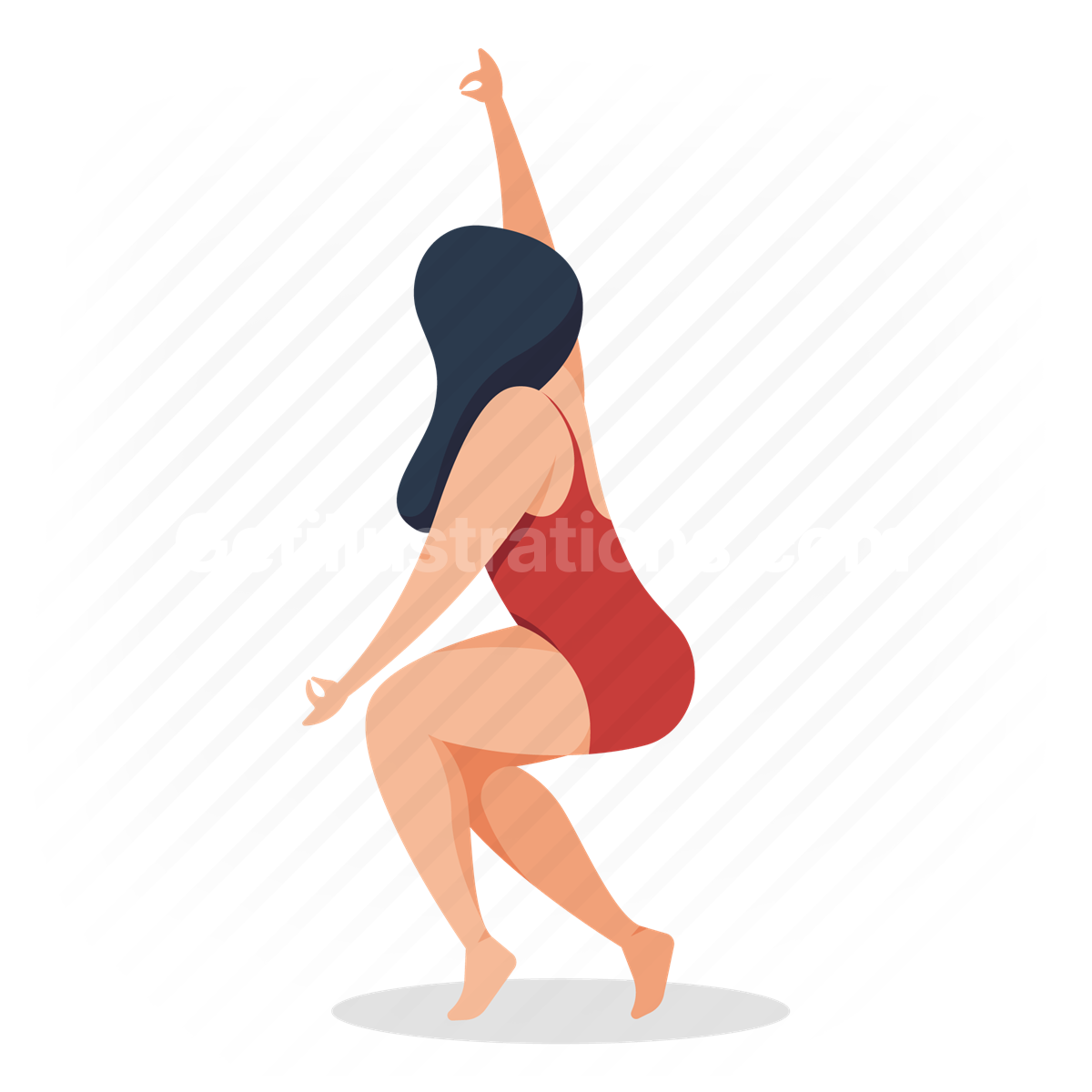 woman, female, stretch, pose, yoga